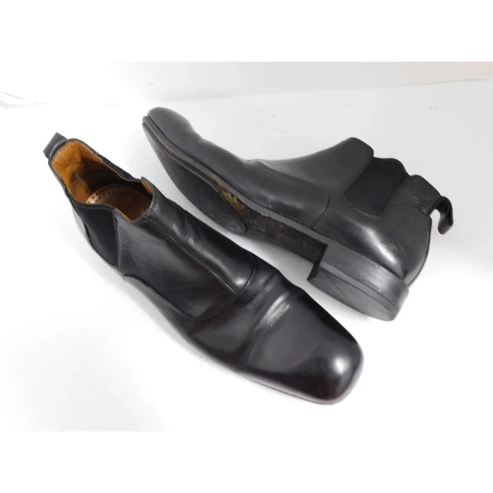 Kenzo Black Leather Ankle Boots sz US 9
